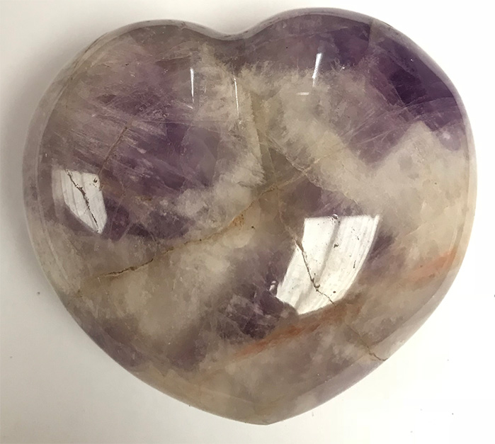 Amethyst Heart 4 X 4 cms.
