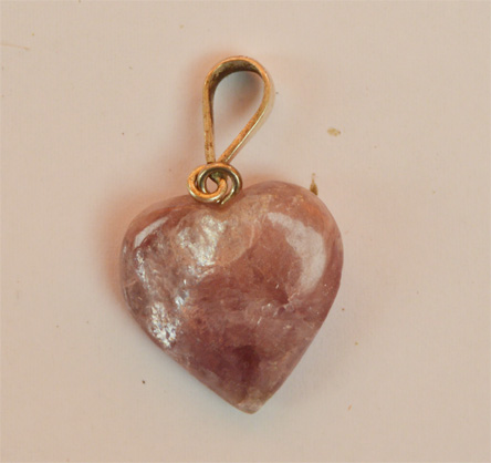 Lepidolite Heart Pendant