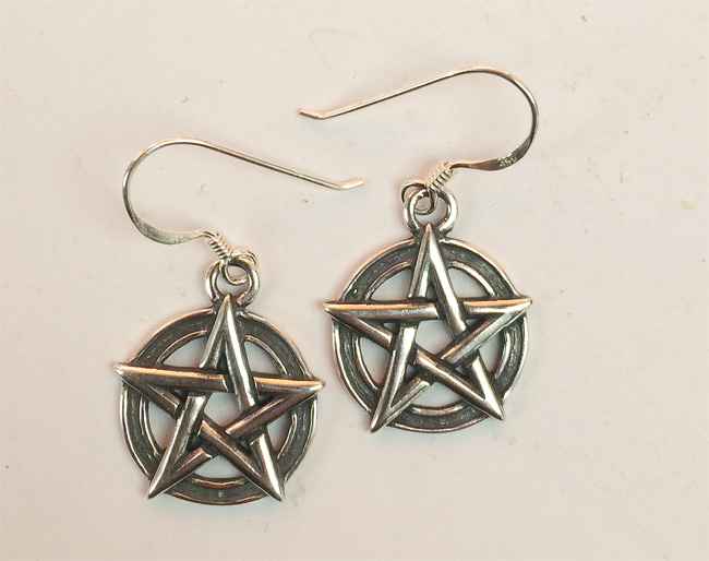 Large Pentacle Ear-Rings