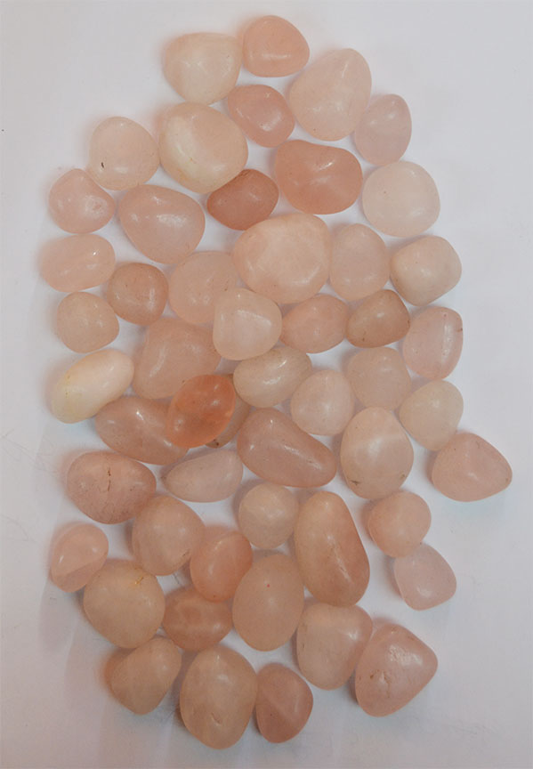 Rose Quartz larger tumbled 200g. Bag