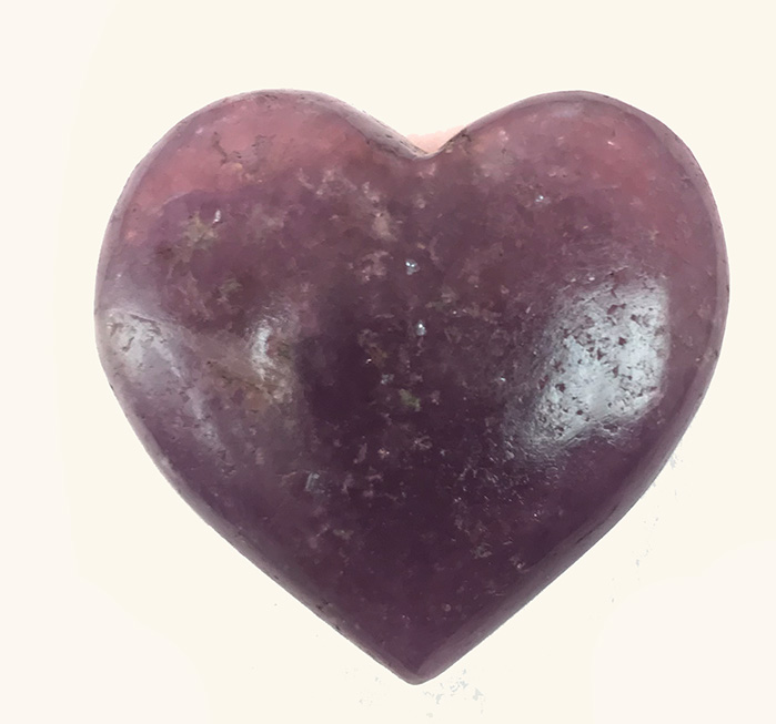 Lepidolite Heart 1.5 inches