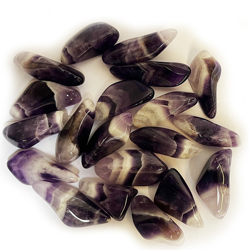 Chevron Amethyst dog-tooth 100g bag