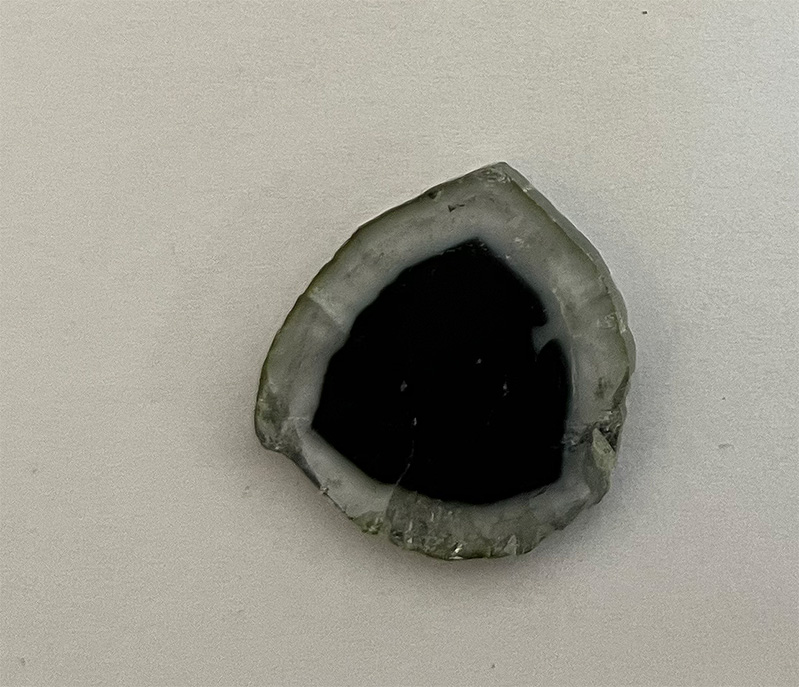 Green Tourmaline slice approx. 2 x 2 cm