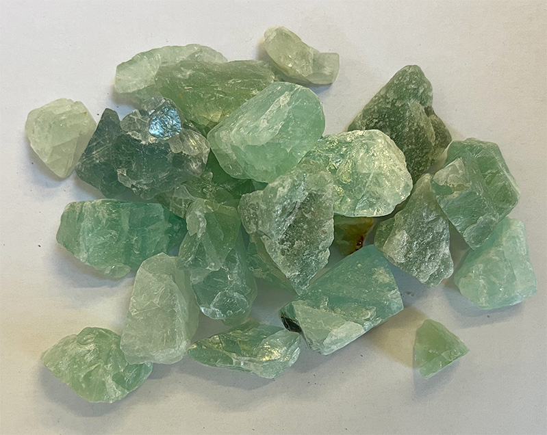 Fluorite, green, rough 250g bag