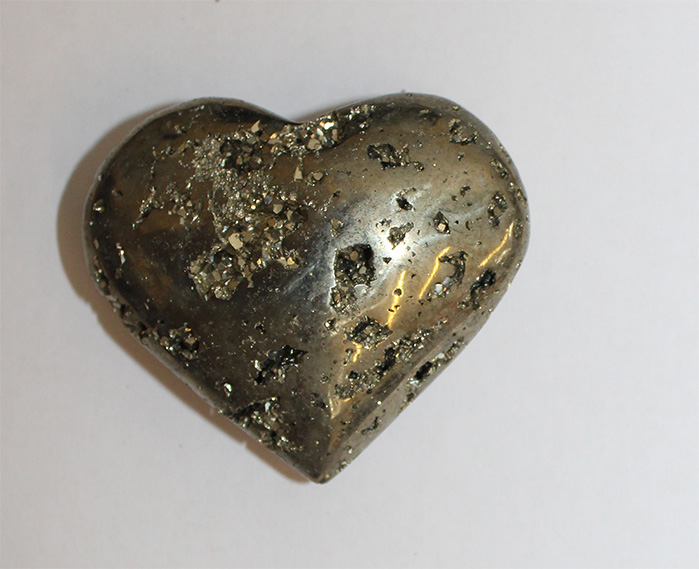 Pyrite Heart 6 x 5cm. 