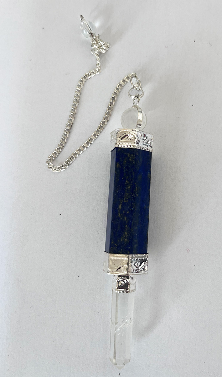 Pendulum 3 part Lapis and quartz