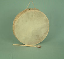 Tarahumara plain drum 12 inch with beater