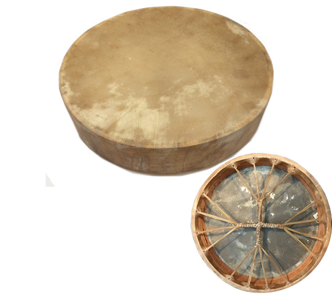 Drum  buffalo hide ,with  beater  12 inch made in Pakistan