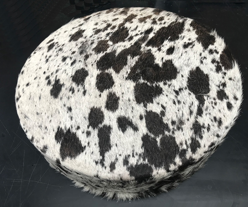 Drum mottled cow hide, hair on, with beater 18 inch made in Pakistan