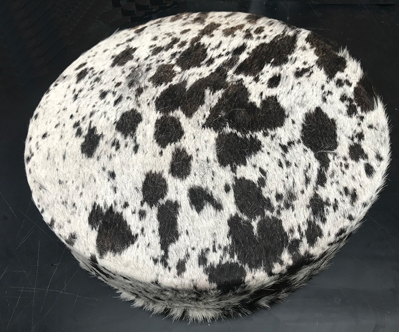 Drum  mottled cow hide, hair on, with  beater 18 inch made in Pakistan