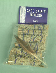 Tiny sage package 6 sticks+feathers