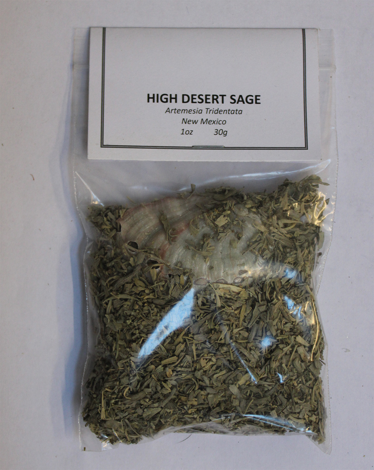 Loose desert sage with shell 1 oz 30g.