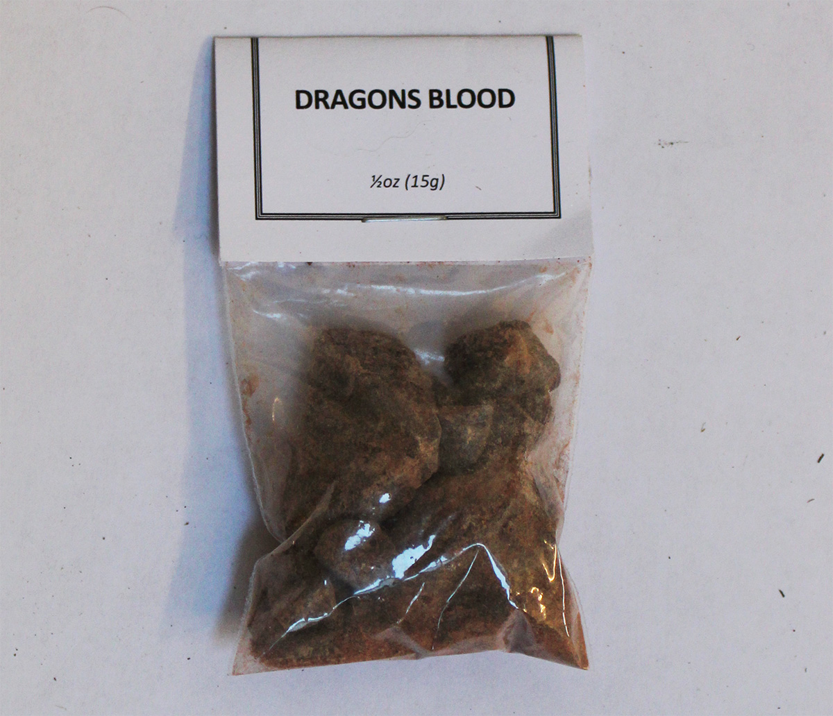 Dragons Blood resin half oz.15g an ancient fragrance, spicy when burning, used for protection  and to  get rid of  negativity