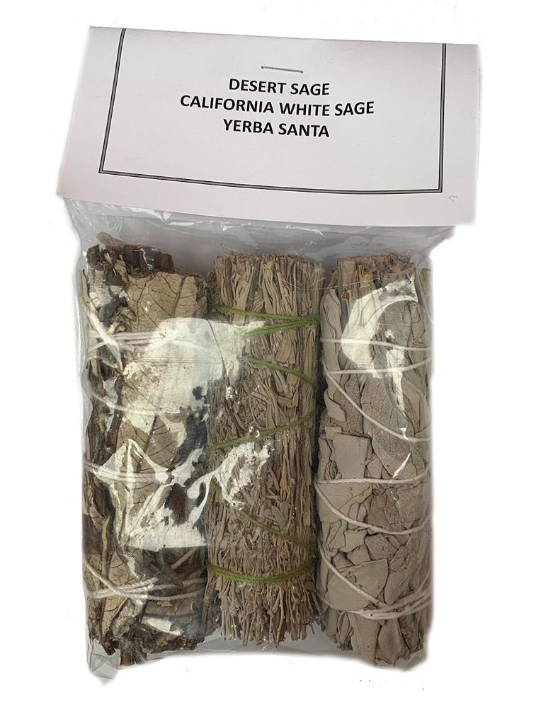 4 inch assorted 3-pack, desert sage, white sage and yerba santa