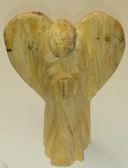 Palo Santo Angel carving, 3 x 2 inches