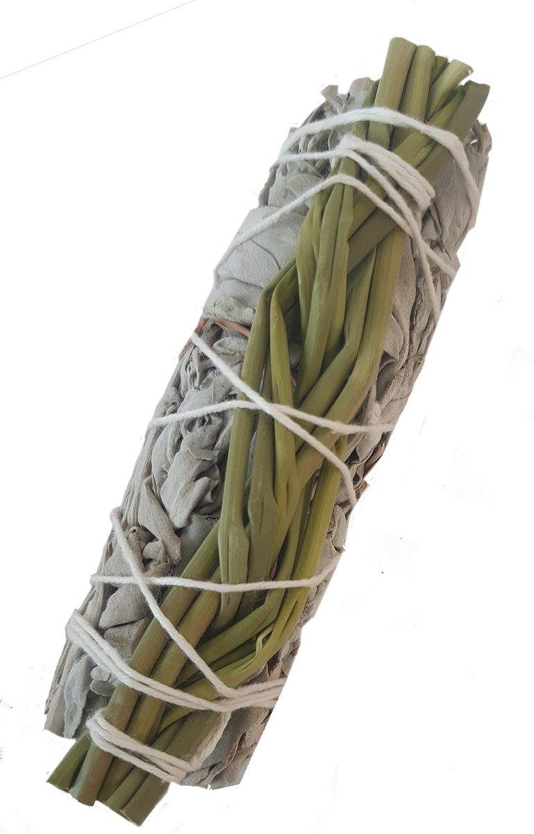 4 inch White sage and Sweetgrass