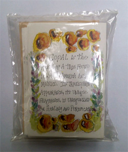 Copal 6 cards / pack each card has a sachet of the resin to  burn