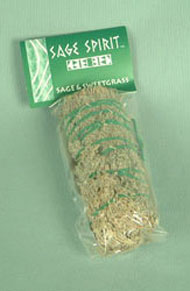 Large sage and sweetgrass, 7 inch