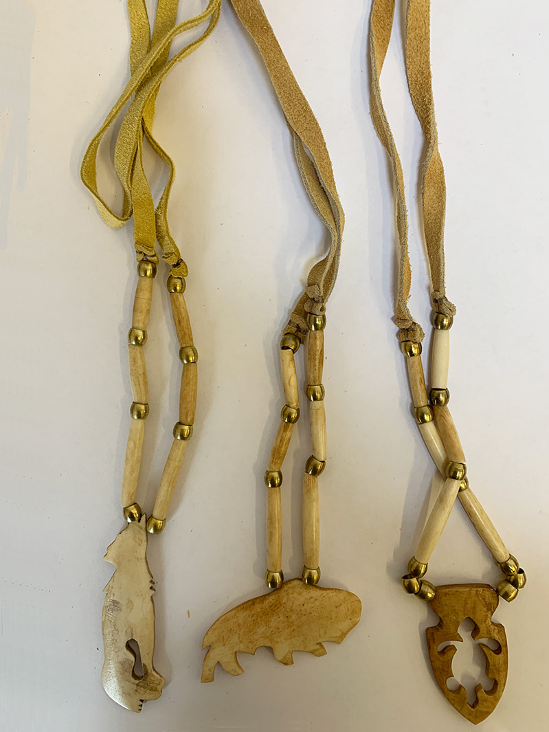 Iroquois Bone Animal Necklace