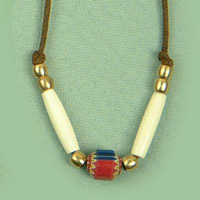 Chevron bead necklace. Iroquois