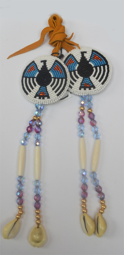 Iroquois Rosette Hair Ties, pair