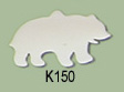 Bone bear, drilled, 4.5x3cm. 10/bag
