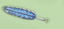 Feather with turquoise inlay, 4 cm