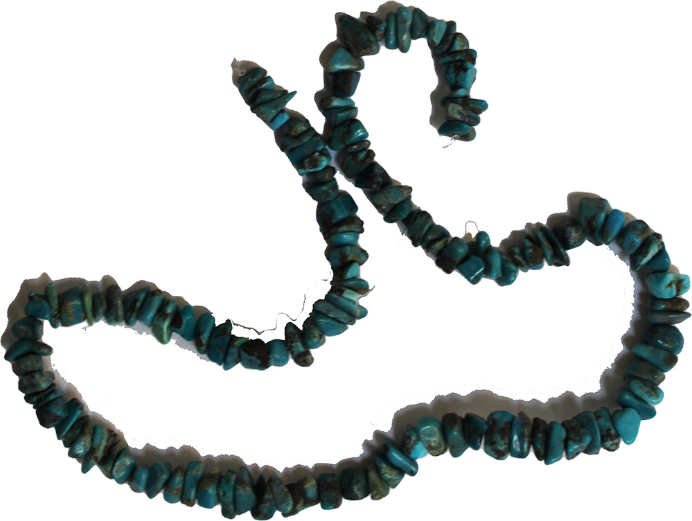 Turquoise chips, small 16 inch 