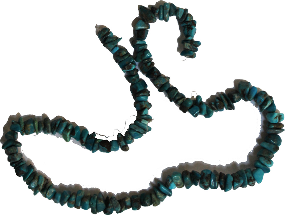 Turquoise chips, small 16 inch