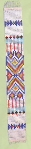 Beaded strip, Oklahoma style 1.25 inch x 10 inch