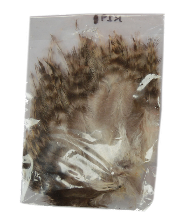 Chinchilla saddle hackles 3-6 inch brownish grey 3g. Bag