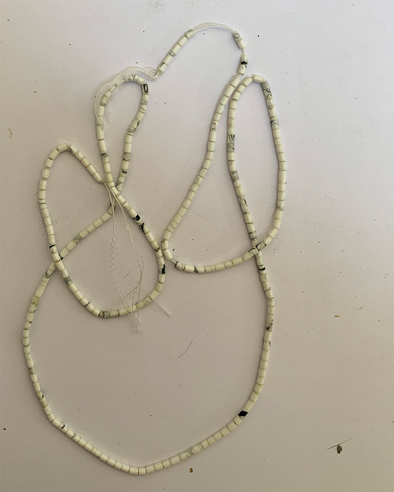 Howlite Heishi, white