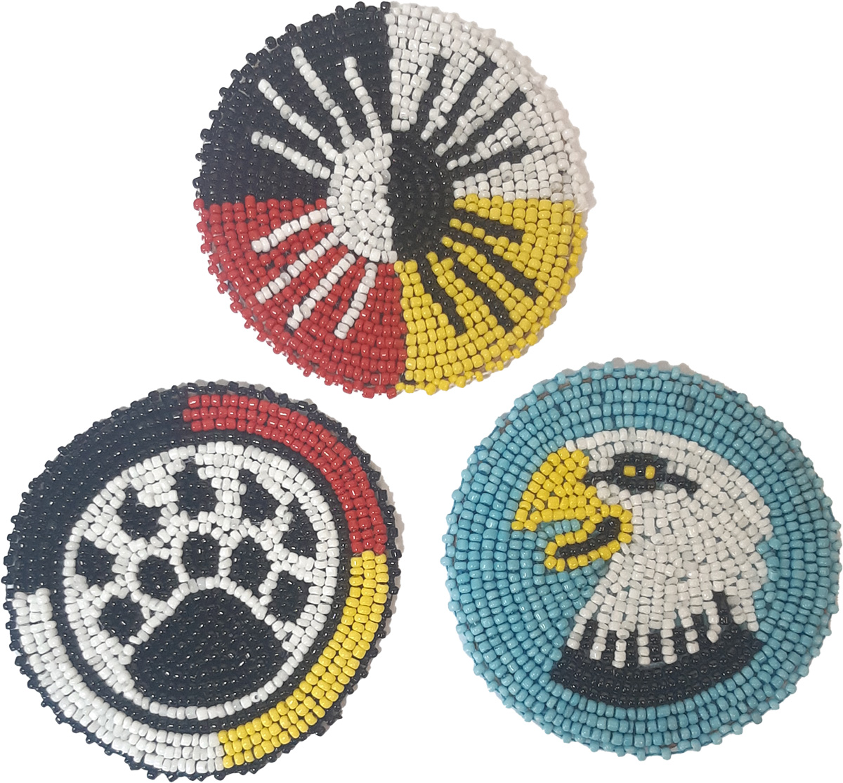 Rosettes, beaded 3 inches