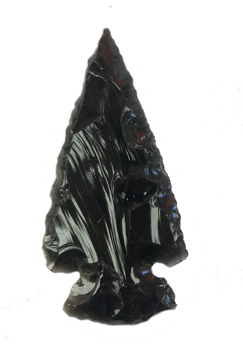 Obsidion arrowheads, 2.5 inch  10 per bag