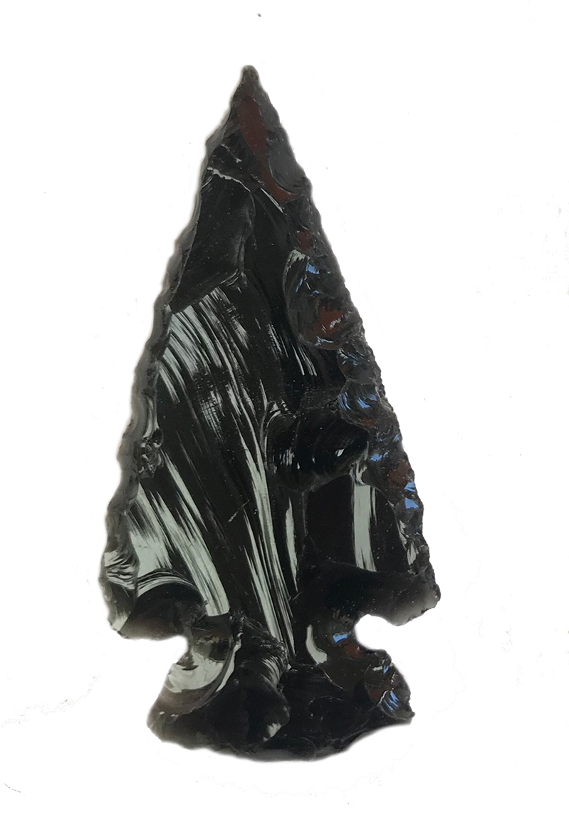 Obsidion arrowheads, 2 inch  10 per bag