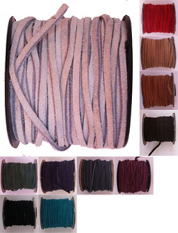 Suede lace. 75 ft. spool. Specify: colour