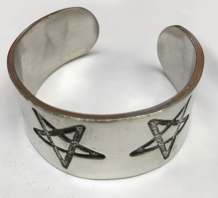 Pewter Bangle Pentacle