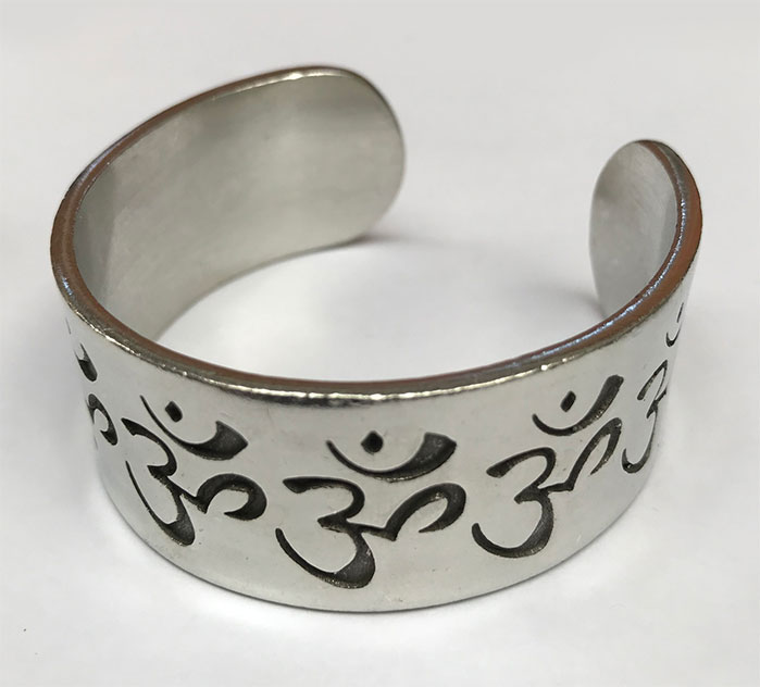 Pewter Bangle Om