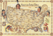 Native American Indian Tribes postcard 4 inch x 6 inch