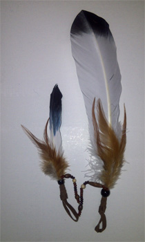 Spirit Feather,pair. Ne,chee, friendship 11 inch