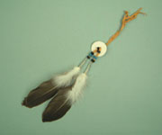 Goose feather hair tie, Iroquois 8 inch