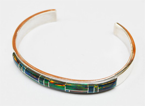 Multi stone inlay bangle