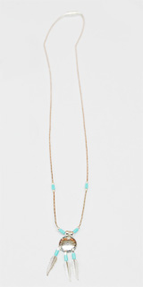 Liquid silver  turquoise necklace